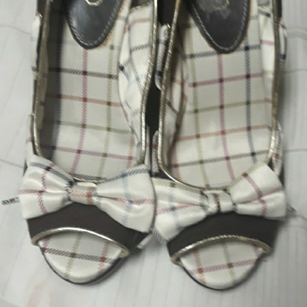 COACH open toed wedges